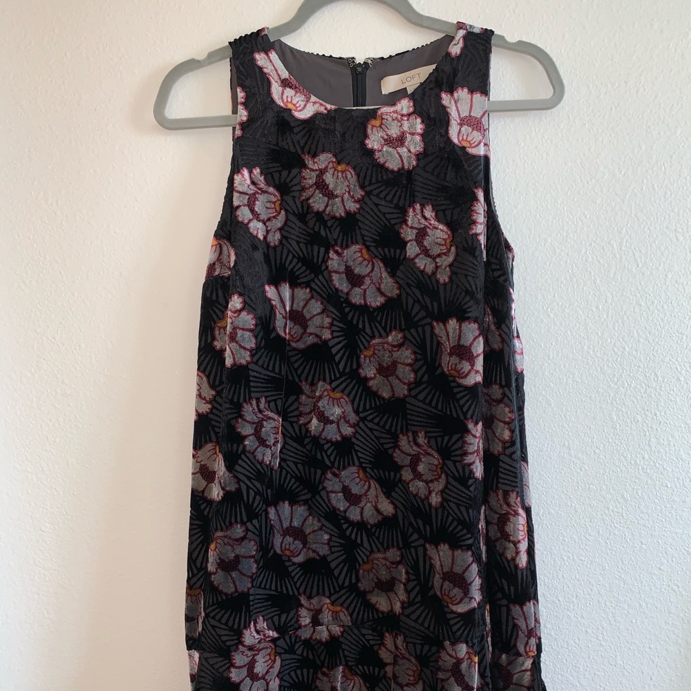 Velvet floral dress